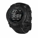 Смарт-годинник Garmin Instinct 3 45 мм, Solar, Tactical Edition Black чорний з чорним силіконовим ремінцем