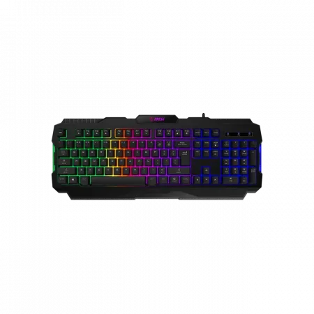 Клавіатура мембранна MSI FORGE GK100 104key, USB-A, EN/UKR/RU, ColorLED, чорний