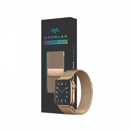 Ремінець Monblan для Apple Watch 38/40/41mm Milanese Series (Gold)