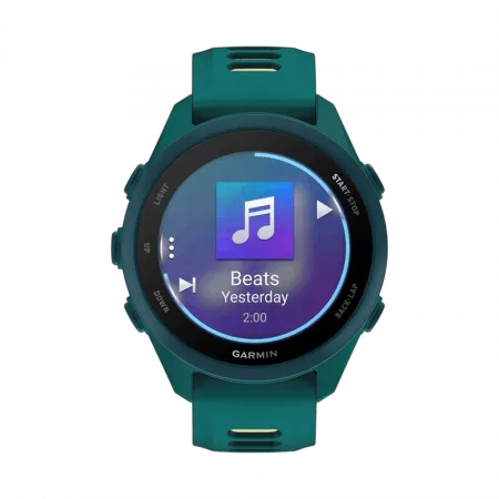 Смарт-годинник Garmin Forerunner 170 Music Teal Green зелений з Teal Green/Citron Band зеленим/жовтим силіконовим ремінцем