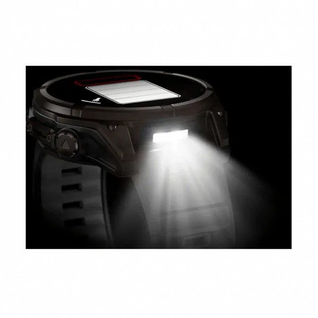 Смарт-годинник Garmin Fenix 8 47мм, Solar Sapphire, Carbon Grey DLC Titanium з Black/Pebble Grey чорним силіконовим ремінцем