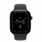 Apple Watch Series 12 GPS + LTE 46mm Natural Titanium Case with Navy Blue Sport Band - S/M (MJGM4)