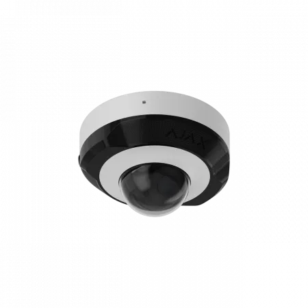 IP-Камера дротова Ajax DomeCam Mini, 8мп, 4мм, Poe, True WDR, IP 65, ІЧ 30м, аудіо, кут огляду 75°до 85°, міні купольна, біла