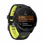 Смарт-годинник Garmin Forerunner 170 Music Black чорний з Black/Amp Yellow чорним/жовтим силіконовим ремінцем