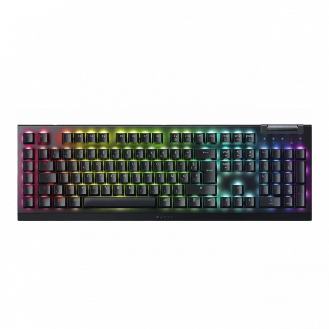 Клавіатура механічна Razer BlackWidow V4 X, 110key, Yellow Switch, USB-A, EN/RU, RGB, чорний