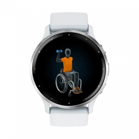 Смарт-годинник Garmin Venu 3 Silver stainless steel bezel з білим корпусом та силіконовим ремінцем