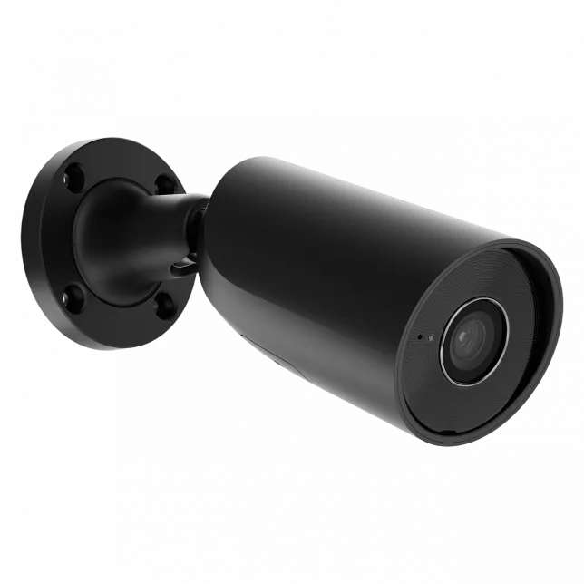 IP-Камера дротова Ajax BulletCam, 5мп, 4мм, Poe, True WDR, IP 65, ІЧ 35м, аудіо, кут огляду 75°до 85°, вулична, чорна