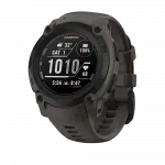 Смарт-годинник Garmin Instinct E 40 мм Black чорний з Charcoal коричневим силіконовим ремінцем