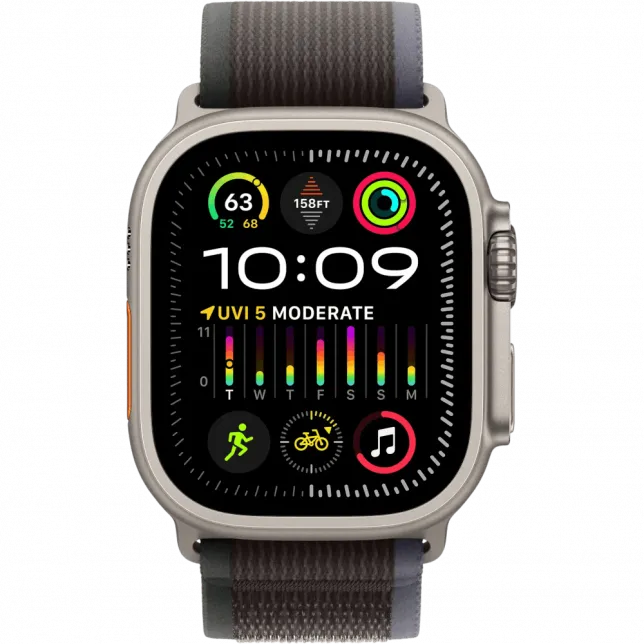 б/у Apple Watch Ultra 2 GPS + LTE 49mm Natural Titanium Case with Blue/Black Trail Loop - M/L