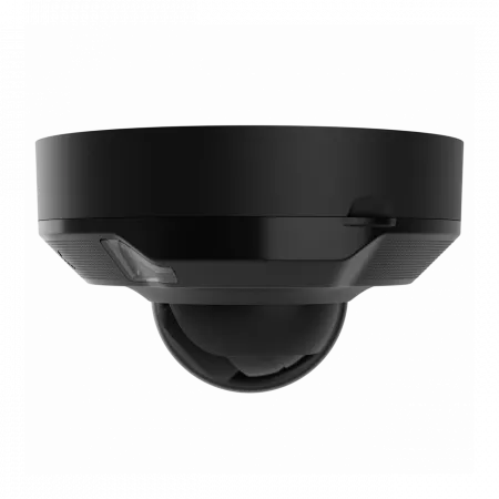 IP-Камера дротова Ajax DomeCam Mini HL black, 8мп, 4мм, гібридне підсвічування IR 15м, білий Led 15м, Poe, True WDR, IP 65, ІЧ 15м, аудіо, кут огляду 75° до 85°, міні купольна, чорна