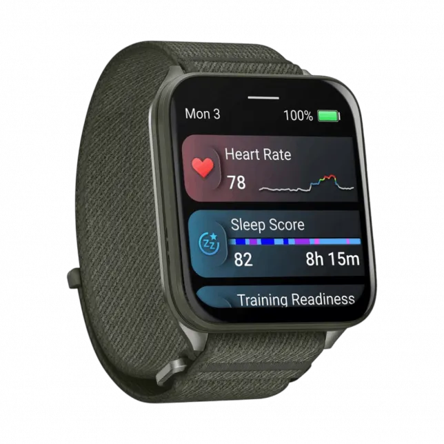 Смарт-годинник Garmin Venu X1 Moss хакі з титановим корпусом та Moss хакі нейлоновим ремінцем ComfortFit