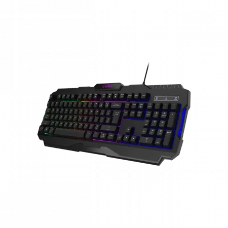 Клавіатура мембранна MSI FORGE GK100 104key, USB-A, EN/UKR/RU, ColorLED, чорний