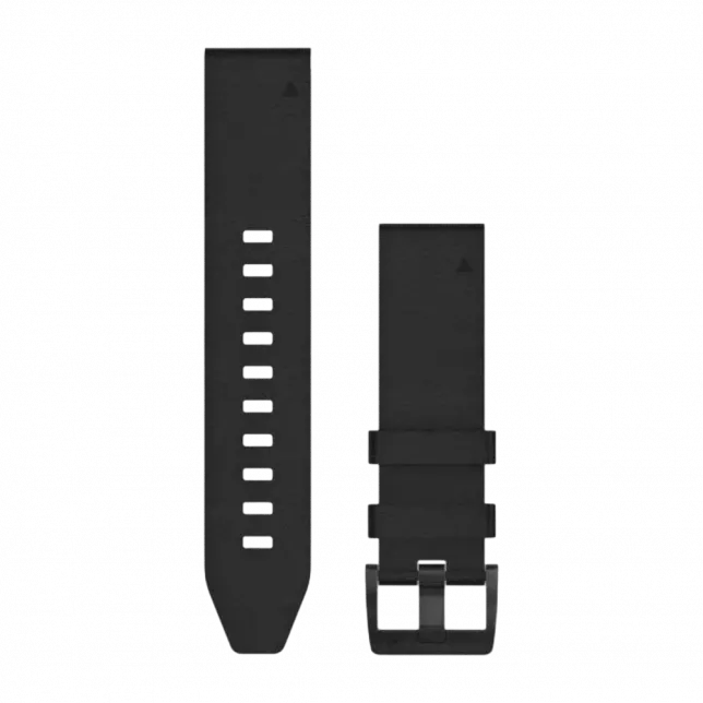 Ремінець QuickFit 22 мм, Black чорний шкіряний