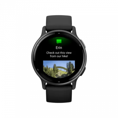 Смарт-годинник Garmin Vivoactive 5 Slate Aluminium Bezel з чорним корпусом та силіконовим ремінцем