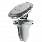 Автомобільний тримач Baseus Magnetic Air Vent Car Mount Holder with Cable Clip Silver