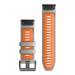 Ремінець QuickFit 26 мм, Fog Grey/Ember Orange сірий силіконовий