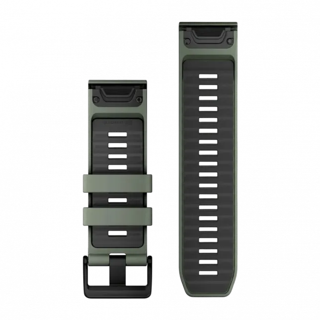 Ремінець QuickFit 26 мм, Willow/Graphite сіро-зелений силіконовий
