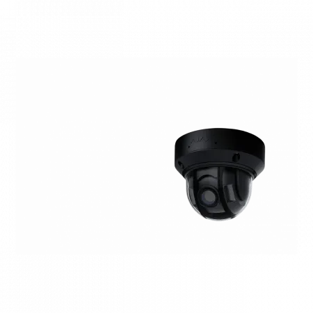 IP-камера дротова Ajax DomeCam HLVF 5 MP Black, 2.8–12 мм, PoE, True WDR, IP65, ІЧ 40 м, LED 25 м, аудіо, кут огляду 32° до 100°, чорна, 126284.214.BL1