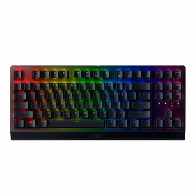 Клавіатура механічна Razer BlackWidow V3 TKL 87key, Green Switch, USB-A, EN/RU, RGB, чорний