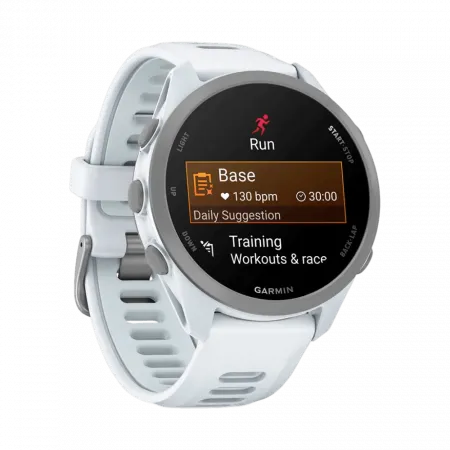 Смарт-годинник Garmin Forerunner 170 Whitestone білий з Whitestone/Cloud Blue білим/блакитним силіконовим ремінцем