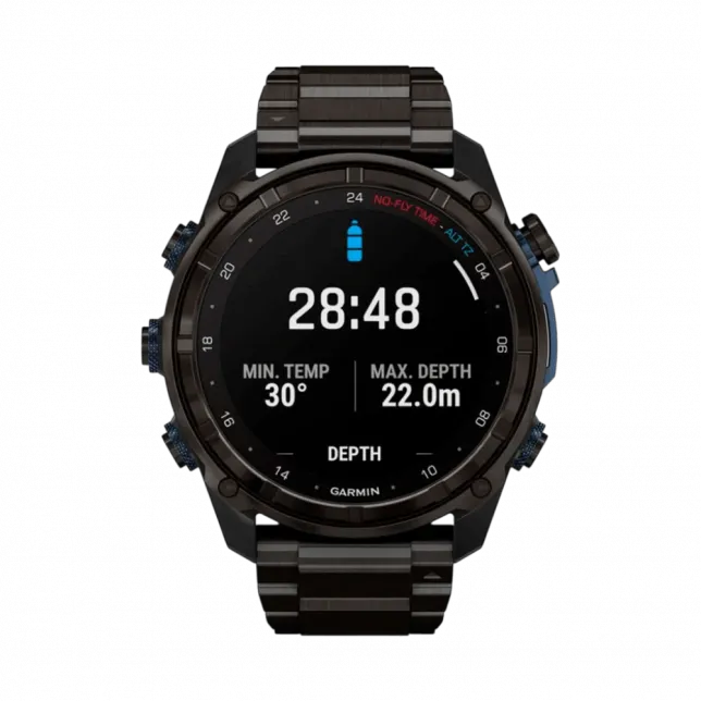Смарт-годинник Garmin Descent Mk3i 51 мм Carbon Grey DLC Titanium з DLC Titanium титановим браслетом