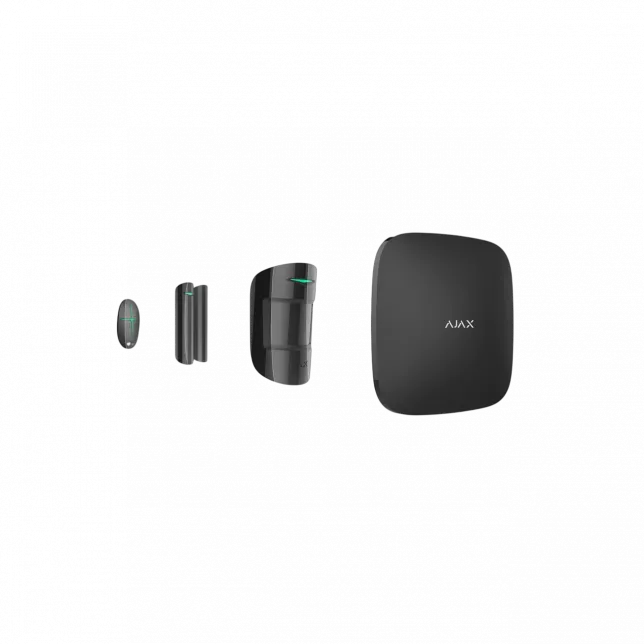 Комплект охоронної сигналізації Ajax StarterKit 2, hub2, motionprotect, doorprotect, spacecontrol, jeweller, бездротовий, чорний