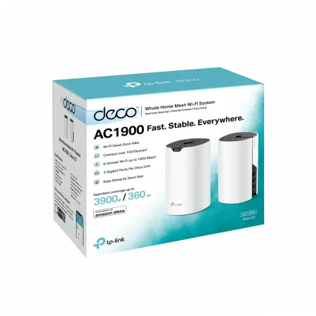 Система WiFi-Mesh TP-LINK Deco S7 AC1900, 3xGE LAN/WAN, 2мод