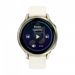 Смарт-годинник Garmin Venu 4 41 мм Lunar Gold з Bone світло-бежевим силіконовим ремінцем