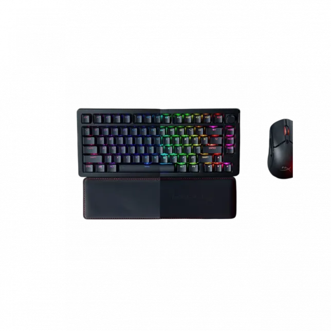 Клавіатура механічна HyperX Alloy Rise 75key, Red, USB-A/WL/BT, EN/UA, RGB, чорний