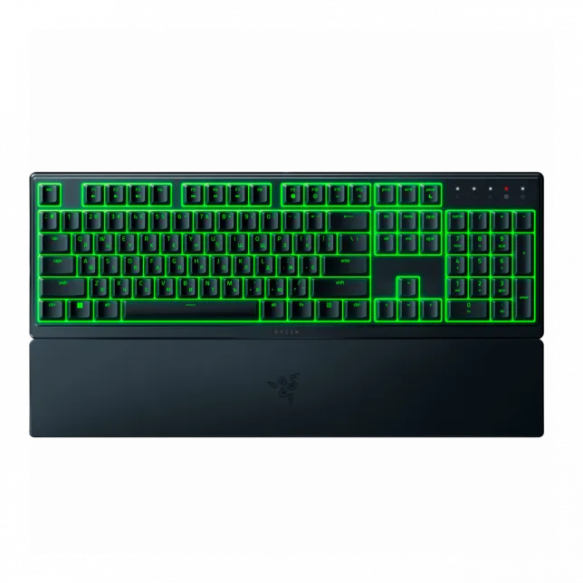 Клавіатура мембранна Razer Ornata V3 X 104key, USB-A, EN/UK, RGB, чорний