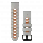 Ремінець QuickFit 26 мм, Fog Grey/Ember Orange сірий силіконовий