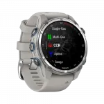 Смарт-годинник Garmin Descent Mk3 43 мм Stainless Steel з Fog Grey сірим силіконовим ремінцем
