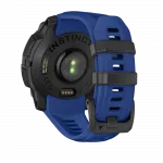 Смарт-годинник Garmin Instinct 3 45 мм, AMOLED Black чорний з Bolt Blue/Black синім/чорним силіконовим ремінцем