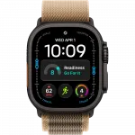 Apple Watch Ultra 4 GPS + LTE 49mm Black Titanium Case with Desert Alpine Loop - Medium (MJCT4+MKF44)