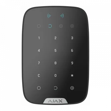 Бездротова сенсорна клавіатура Ajax Keypad Plus, jeweller, бездротовий, чорний (26077.83.BL1)