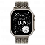 Apple Watch Ultra 3 GPS + LTE, 49mm Natural Titanium Case with Natural Titanium Milanese Loop - Medium