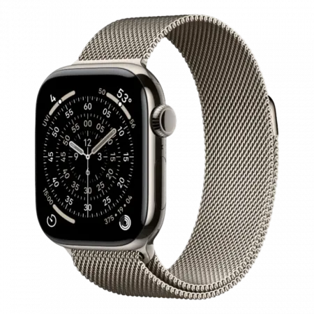 Apple Watch Series 11 GPS, 46mm Natural Titanium Case with Natural Milanese Loop (M/L)