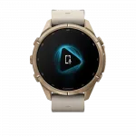 Смарт-годинник Garmin Fenix 9 Pro - inReach, 43мм Autumn Gold Titanium з Bone бежевим шкіряним ремінцем