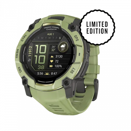 Смарт-годинник Garmin Instinct 3 50 мм, AMOLED Fern Green зелений з Fern Green зеленим силіконовим ремінцем