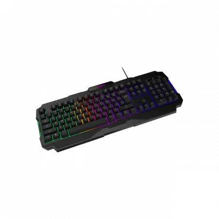 Клавіатура мембранна MSI FORGE GK100 104key, USB-A, EN/UKR/RU, ColorLED, чорний