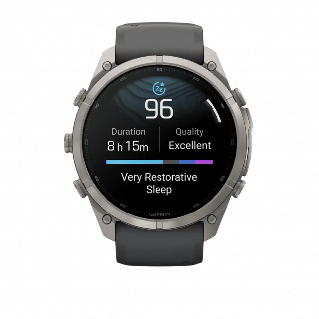 Смарт-годинник Garmin Fenix 9 Pro 51мм, Titanium з Graphite/Black темно-сірим/чорним силіконовим ремінцем