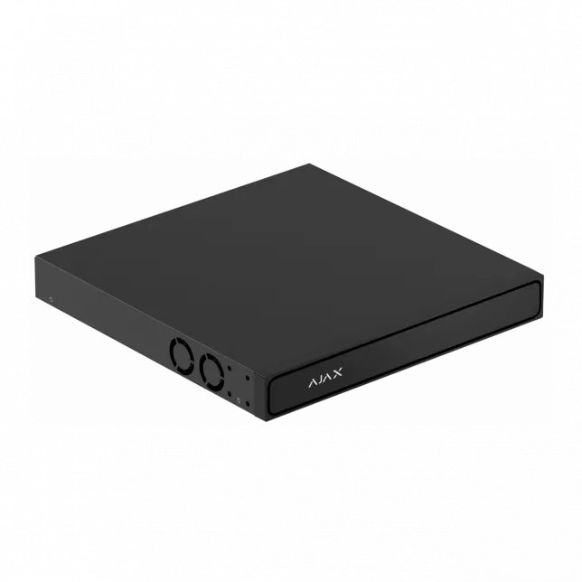 Мережевий відеореєстратор Ajax NVR H2DAC 8 black, HDMI 4K, 2 HDD, 8 каналів, чорний, 140908.122.BL1