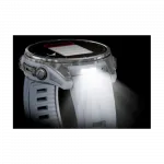 Смарт-годинник Garmin Fenix 8 43мм, AMOLED Silver з Whitestone білим силіконовим ремінцем