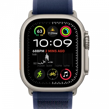 б/у Apple Watch Ultra 2 GPS + LTE 49mm Natural Titanium Case with Blue Trail Loop - M/L