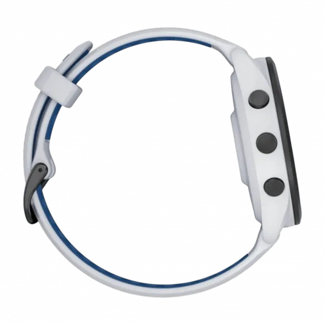 Смарт-годинник Garmin Forerunner 265 з Whitestone корпусом та Whitestone/Tidal Blue білим силіконовим ремінцем
