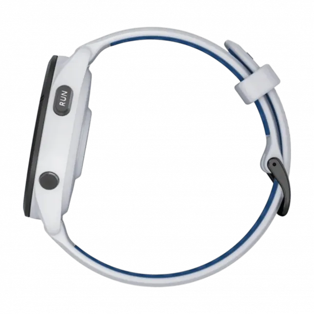Смарт-годинник Garmin Forerunner 265 з Whitestone корпусом та Whitestone/Tidal Blue білим силіконовим ремінцем