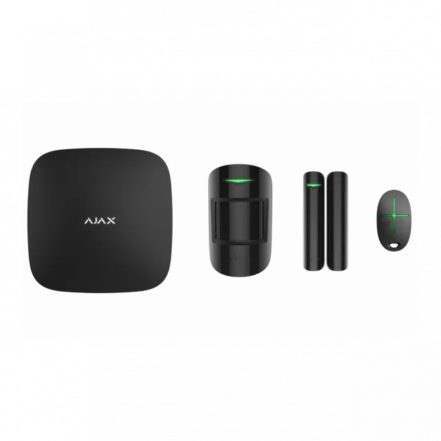 Комплект охоронної сигналізації Ajax StarterKit 2, hub2, motionprotect, doorprotect, spacecontrol, jeweller, бездротовий, чорний