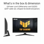 Монітор Asus 31.5" TUF Gaming VG32WQ3B 2xHDMI, DP, MM, VA, 2560x1440, 180Hz, 0.5ms, sRGB 120%, CURVED, FreeSync, HDR10