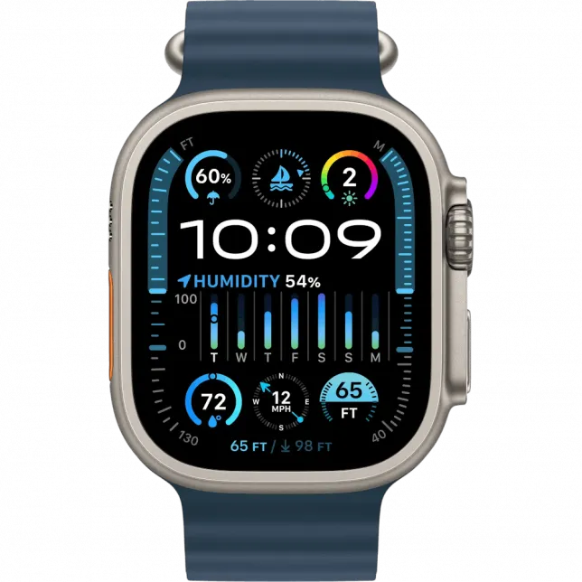 б/у Apple Watch Ultra 2 GPS + LTE 49mm Titanium Case with Blue Ocean Band