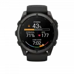 Смарт-годинник Garmin Fenix 9  51мм, Carbon Grey DLC Titanium з Black чорним силіконовим ремінцем